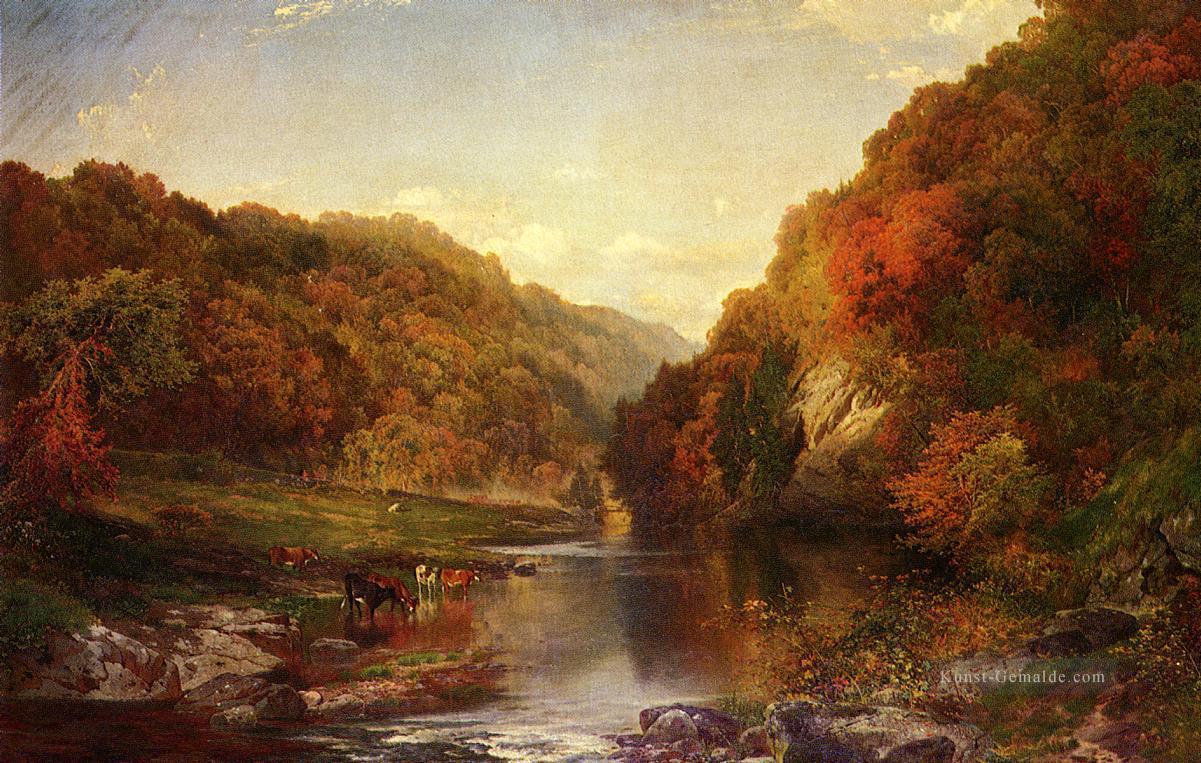 Herbst auf dem Wissahickon Landschaft Thomas Moran Bach Ölgemälde